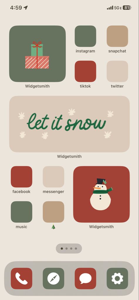 Winter Home Screen Layout, Christmas Home Screen Layout, Winter Homescreen Layout, Christmas Ios 16, Christmas Home Screen Ideas, Christmas Phone Layout, Christmas Iphone Layout, Christmas Theme Iphone, Ios Shortcuts