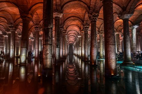 Istanbul's Basilica Cistern returns after restoration | Daily Sabah Istanbul Cistern, Basilica Cistern, Marble Columns, Blue Mosque, Grand Mosque, Hagia Sophia, Running Water, Historical Sites, This Summer