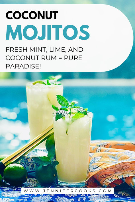 Tropical, Refreshing, Easy-to-Make! Indulge in this creamy coconut mojito recipe, a perfect blend of coconut rum, fresh mint, and lime for a refreshing tropical cocktail. Ideal for summer parties, this easy-to-make drink offers a delicious twist on the classic mojito. Your go-to summer cocktail recipe that’s bursting with tropical flavor and creamy texture! #MojitoRecipe #SummerCocktails #TropicalDrinks #CoconutMojito #EasyCocktailRecipes Coconut Mojito Recipe, Diy Juice, Classic Mojito, Coconut Mojito, Alcoholic Punch Recipes, Mint Drink, Colorful Drinks, Mojito Recipe, Sparkling Drinks