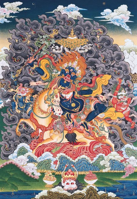 Palden Lhamo, Tibet Art, Nepal Art, Female Deity, Thangka Painting, Tibetan Art, Indian Folk Art, Buddha Image, Tibetan Buddhism