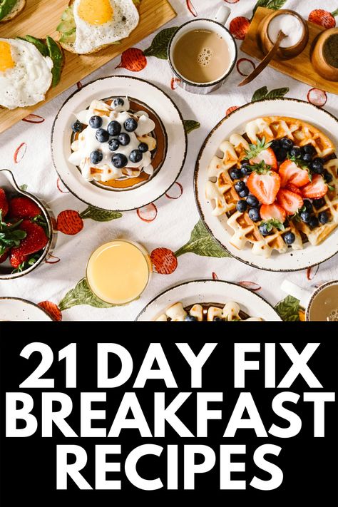 Start the new year off with a bang with these SUPER breakfast recipes! This 21 Day Fix is full of delicious recipes ranging from omelets and casseroles to muffins and avocado egg sandwhiches... you won't want to miss these! Get the full recipes at MomDot.com! 21 Day Fix Breakfast On The Go, 21 Day Fix Coffee, 21 Day Fix Recipes, 21 Day Fix Pancakes, 21 Day Fix Oatmeal, 21 Day Fix Egg Salad, 21 Day Fix Breakfast Burrito, 21 Day Fix Breakfast, Healthy Eating Inspiration