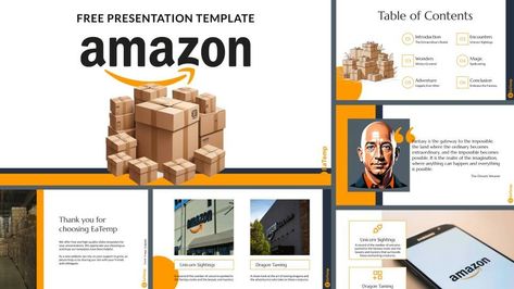 Our free editable orange Amazon PowerPoint Presentation Template and Google Slides Theme are designed as visual tools to talk about this global internet company. Amazon Template Design, Best Presentation Templates, Presentation Maker, Professional Powerpoint Presentation, Powerpoint Free, Presentation Styles, Slides Design, Google Slides Theme, Professional Powerpoint