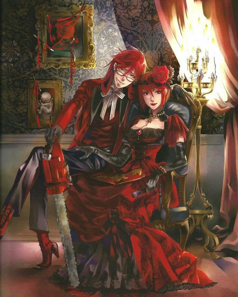 Grell Sutcliff black butler ♡ Madame Red, Black Butler Grell, Grell Sutcliff, Black Butler Manga, Accel World, Black Butler Characters, Black Butler 3, Sebastian Michaelis, Black Butler Anime