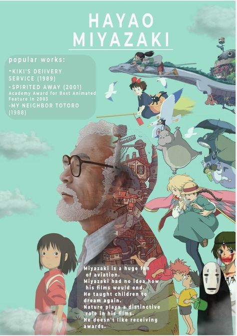 Hayao Miyazaki Movies, Hayao Miyazaki Art, Studio Ghibli Poster, Miyazaki Art, Funny Looking Cats, Studio Ghibli Characters, Japanese Animated Movies, Learn History, History Of Art