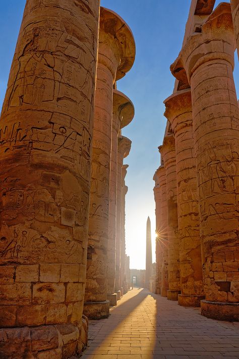 Karnak Temple, Valley of Nile, Egypt / Salle hypostyle du Temple de Karnak, Egypte, sunrise, nil, Luxor, Louxor, Karnak Egypt, Visiting Egypt, Nile Egypt, Egypt Culture, Printable Wall Collage, Karnak Temple, Luxor Egypt, Visit Egypt, Pyramids Of Giza