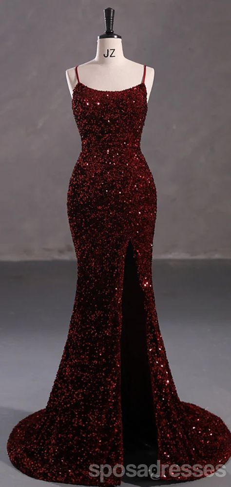 Red Prom Dress Sparkly, Maroon Prom Dress, Red Mermaid Dress, Red Prom Dress Long, Wedding Cloak, Dark Red Dresses, Prom 2024, Classy Prom Dresses, Stunning Prom Dresses