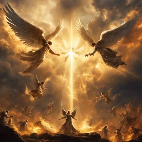 Guardian Angel Pictures, Male Angels, Angel Artwork, Heaven Art, Angel Images, Beautiful Angels Pictures, Angel Warrior, Prophetic Art, Heaven And Hell