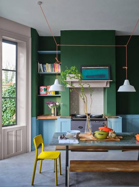 Breakfast Room Green, Living Colors, Paint Trends, Paint And Paper Library, Farrow And Ball Paint, Green Paint Colors, Farrow And Ball, Green Walls, Paint Shades