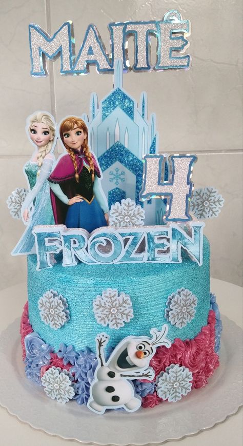 Elsa Frozen Party, Frozen Elsa Cake Topper, Topper Frozen, Elsa Cake Toppers, Frozen Themed Birthday Cake, Pastel Frozen, Frozen Theme Cake, Bolo Frozen, Disney Frozen Birthday Party