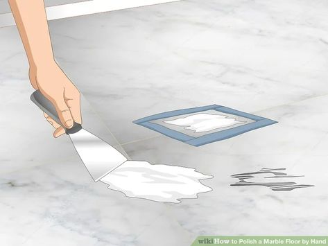 3 Simple Ways to Polish a Marble Floor by Hand - wikiHow Soft Broom, Stone Glue, Marble Pastry Board, Floor Restoration, Marble Floors, Diy Marble, Marble Polishing, Marble Counter, Marble Surface