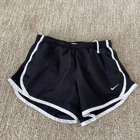 Nike athletic shorts black and white White Nike Shorts, Black Nike Shorts, Black And White Nikes, Nike Athletic Shorts, Black Jeans Outfit, Black And White Shorts, School Uniforms, White Nike, Black Nike