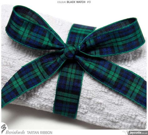 Black Watch Tartan Ribbon Tartan Ribbon, Black Watch Tartan, Shade Card, Plaid Ribbon, Scottish Tartans, Polyester Yarn, Color Samples, Black Watch, Winter Wedding