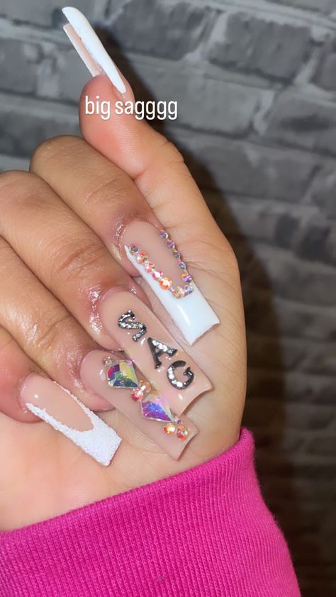 Pink Sagittarius Nails, 21st Birthday Nails Sagittarius, Sagittarius Nails Designs Acrylic Short, Sagittarius Nails Designs Short, Sagittarius Acrylic Nails, Acrylic Nail Designs Sagittarius, Birthday Nail Set Ideas Sagittarius, Sagittarius Nail Ideas, Zodiac Nail Art Sagittarius