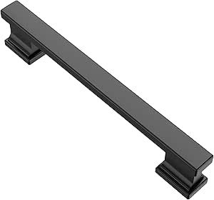 Alzassbg 10 Pack Matt Black Cabinet Pulls, 5 Inch(128mm) Hole Centers Cabinet Handles Kitchen Hardware for Cabinets and Drawers AL3061MB Hardware For Cabinets, Cabinet Handles Kitchen, Black Cabinet Pulls, Unfinished Cabinets, Modern Cabinet Hardware, Small Hinges, Black Cabinet, Vintage Boxes Wooden, Kitchen Hardware