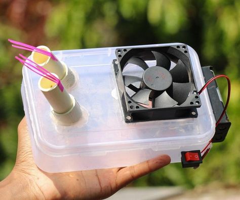 How to Make a Portable Air Conditioner at Home : 6 Steps (with Pictures) - Instructables Simple Circuit, Portable Ac, Ozone Layer, Pvc Tube, Battery Holder, Portable Air Conditioner, Air Cooler, Electronics Design, Soldering Iron