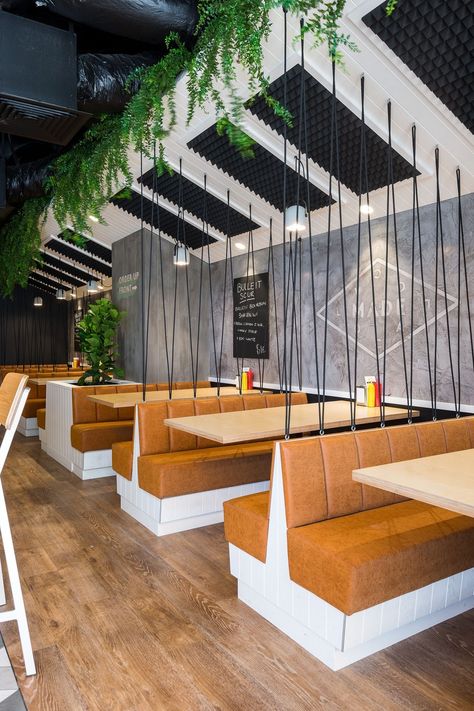 Booth Seating Design, Booth Seating Restaurant, Restaurant Seating Design, Design Coffee Shop, Restaurant Booth Seating, Small Restaurant Design, Bar Restaurant Interior, Modern Restaurant Design, Restaurant Booth