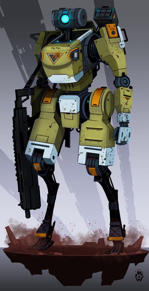 Mech Robot Concept, Mech Art Robots, Sci Fi Robot Concept Art, Ww1 Mech, Mechs Concept Art, Titanfall Concept Art, Sci Fi Robots, Mecha Concept Art, Mech Concept Art