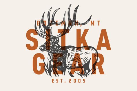 Meat Design, Drake White, Pig Hunting, Hiking Design, 2024 Banner, Sitka Gear, Deer Graphic, Clothing Stickers, Luxury Logo Design