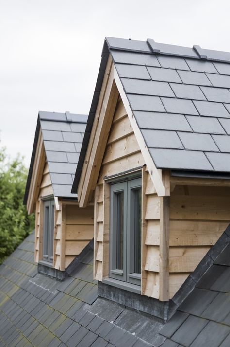 Dormer House, Oak Cladding, Dormer Bungalow, Border Oak, Oak Frame House, Oak Framed Buildings, Exterior House Remodel, House Cladding, Bungalow Renovation