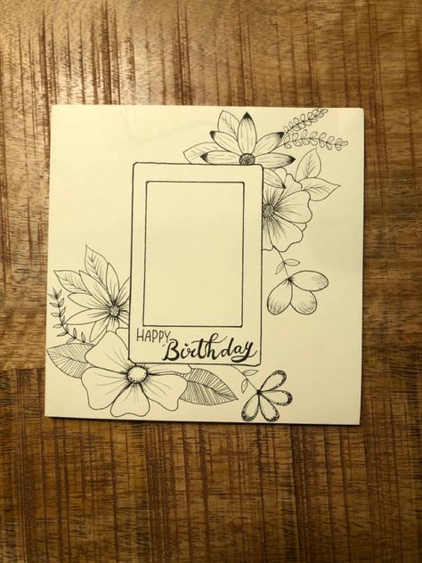 Birthday Card Front Page, Birthday Card Front Page Ideas, Birthday Drawings, Happy Birthday Drawings, Exterior Elevation, 16th Birthday Card, Gift Drawing, Pinterest Diy Crafts, Cute Birthday Cards