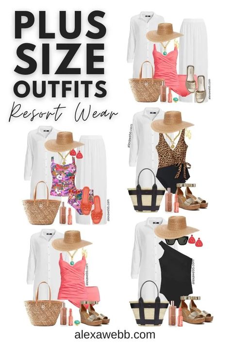 Plus Size Resort Wear - Part 3 - Alexa Webb Plus Size Resort Wear, Alexa Webb, Oversized White Shirt, Plus Size Beach, Fall Stuff, Girls Fall, Resort Outfit, Clothes Women, St Lucia