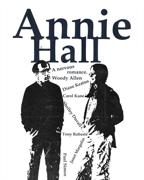 . Annie Hall | Woody Allen Poster Design . . . . #design #typosters #graphicdesign #designer #grqphiclounge #theddod #graphication #posterunion #graphicdesigner #designers #artist #chrometype #grafikradar #designinspiration #itsnicethat #designing #designlife #postereveryday #instadesign #designfeed #graphicart #designlovers #motionart #logodesigner #thecreart #poster #posterdesign #poster #movieposter #woodyallen Annie Hall Poster, Woody Allen Poster, Woody Allen Annie Hall, Annie Hall, Paul Simon, Movies By Genre, Diane Keaton, Woody Allen, Event Poster