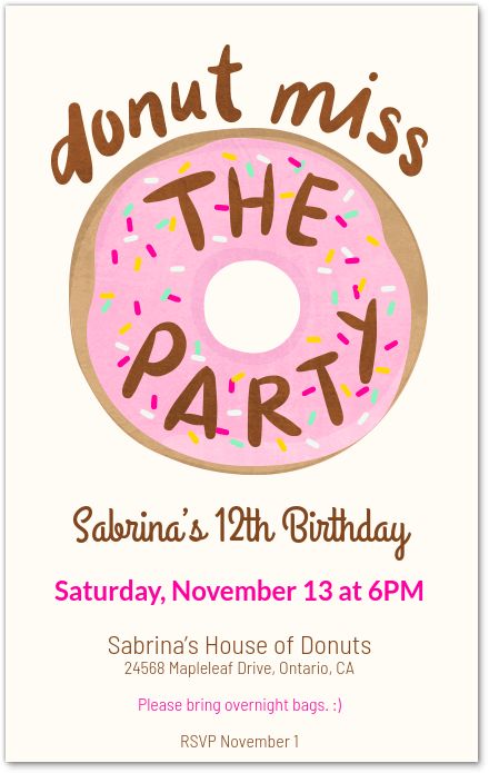 Donut Birthday Invitations Free, Doughnut Birthday Invitations, Two Year Old Donut Birthday Party, Donut Birthday Invitations, 1st Birthday Doughnut Theme, Girls Donut Birthday Party Ideas, Three Year Old Donut Party, Donut Themed Birthday Party Games, Donut Birthday Ideas