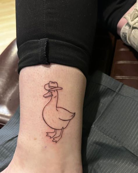 Silly Goose Tattoo Matching, Silly Goose Tattoo, Goose Tattoo, Wine Glass Tattoo, Chicken Tattoo, Western Tattoos, Sleeve Ideas, Mermaid Tattoos, Matching Tattoo