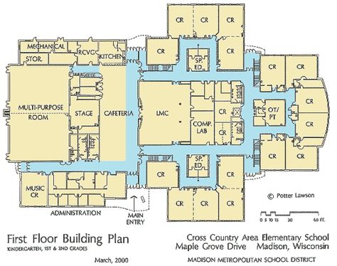 Beautiful School Floor Plan (10) Solution Elementary School Building, Library Floor Plan, Elementary School Architecture, Building Template, School Floor Plan, High School Plan, School Floor, Ing Civil, School Building Design