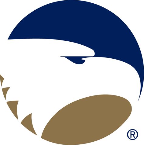 Georgia Southern Eagles Primary Logo (1982) - Eagle head in blue and gold circle Southern Wallpaper, Georgia Southern Eagles, Business Nails, Southern University, Southern Art, Georgia Southern University, Football Signs, Adrienne Bailon, Bottle Cap Art