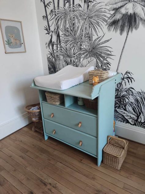 DIY IKEA Changing Table Makeover Ikea Drawers Changing Table, Tiny Nursery Changing Table, Diy Changing Station, Ikea Change Table Hack, Changing Tables Ideas, Myllra Changing Table, Changing Table Ikea, Changing Table Diy, Diy Change Table