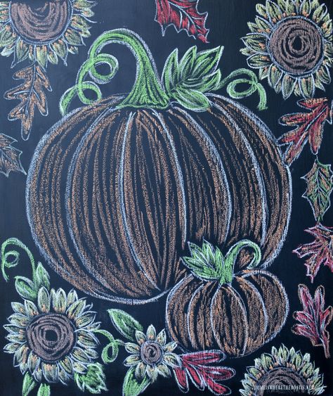 Garden Chalkboard, Fall Diy Projects, Fall Chalkboard Art, Chalkboard Restaurant, Chalkboard Pictures, Thanksgiving Chalkboard, Chalkboard Art Diy, Chalkboard Drawing, Fall Chalkboard