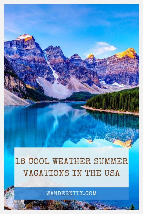 The USA is a great place to visit during the summer months, especially if you're looking for cool-weather destinations. The cities of Aspen, Sun Valley, Lake Tahoe, and Milwaukee are all known for their scenic beauty and a wide variety of activities that can be enjoyed during the summer. If you're looking for a fun-filled vacation, the listed cool weather vacations in the USA are definitely worth considering. Best Mountain Vacations In Summer, Best Lake Vacations In Us, Best Summer Vacations In The Us, August Vacation Destinations, Us Vacations, Summer In Usa, Honeymoon Destinations Usa, Usa Vacation Destinations, Vacation Places In Usa