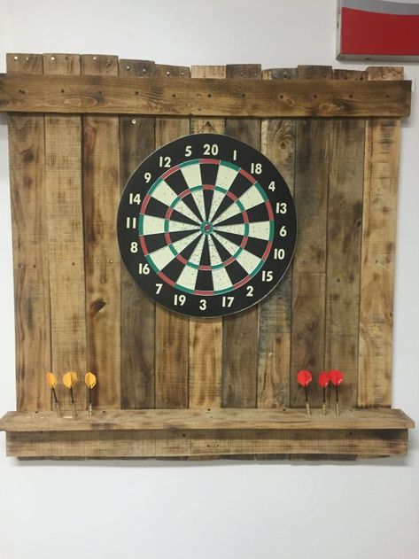 Basement Industrial, Man Cave Basement, Regal Design, Learn Woodworking, Dart Board, Woodworking Techniques, Basement Remodeling, Pallet Projects, Pallet Furniture