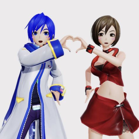 Kaito And Meiko Matching Pfps, Kaimei Matching Icons, Kaimei Fanart, Kaimei Vocaloid, Meiko X Kaito, Kaito And Meiko, Meiko And Kaito, Kaito X Meiko, Yosuke Hanamura