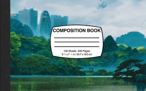 Goodnotes Cover Landscape, Anime Garden, Goodnotes Cover, Garden Of Words, Free Notebook, Digital Book, Ivy League, Cover Template, Good Notes