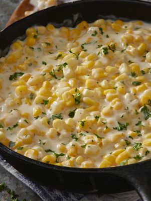 Fried Creamed Corn Recipe | Paula Deen Canned Creamed Corn, Homemade Creamed Corn, Best Corn Recipe, Homemade Cream Corn, Onion Casserole, Seasoned Corn, Creamed Corn Recipes, Cream Corn, Cream Style Corn