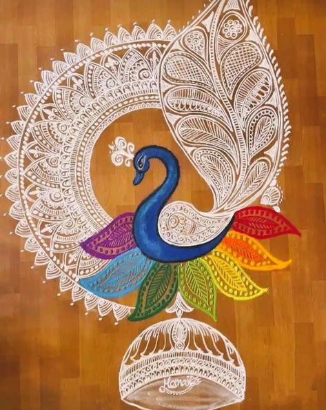 Diwali Rangoli Designs 2022: Simple Beautiful Diwali Rangoli - Easy Rangoli Art, Drawing Diwali Rangoli Simple, Cartoons Rangoli Design, Cartoons Rangoli, Diwali Rangoli Designs, Rangoli Designs Photos, Rangoli Designs Simple Diwali, Alpona Design, Rangoli Simple, Easy Rangoli Designs Diwali