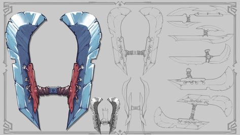 ArtStation - Tonfa Blades - Concept sheet Tonfa Blade, Concept Sheet, Self Defence, Wooden Construction, Initial Design, Cool Swords, Swords, Artifacts, Making Out