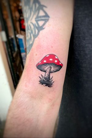 Small Mushroom Tattoo, Mushroom Tattoo Ideas, Tattoo Ideas Minimalist, Key Tattoo Designs, Hexagon Tattoo, Emo Tattoos, Mushroom Tattoo, Wrist Tattoo Ideas, Line Tattoo Ideas