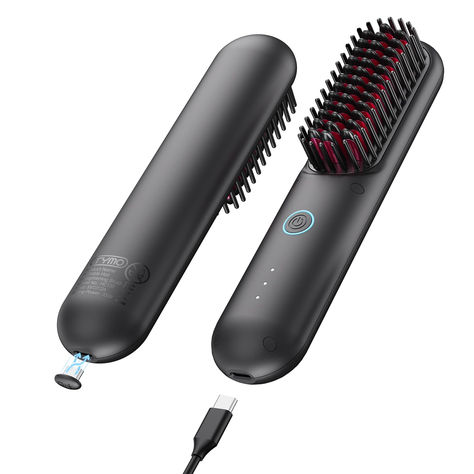 Amazon Sellers $54.99 - Porta ECO Portable Straightening Brush for Travel, Mini Hot Straightening Comb for Women, Ceramic Coating, Lightweight for Touch-ups, Anti-Scald, Black, Note: George Gianulias may receive compensation from this pin or from tagged pins. Flipped Ends, Cordless Hair Straightener, Hot Comb, Hair Straightener Brush, Straightener Brush, Straightening Comb, Straighten Iron, Hair Brush Straightener, Straightening Brush