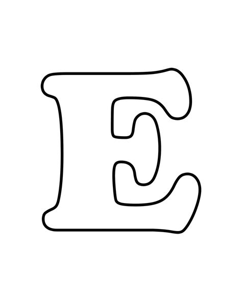 Letter E - Free Printable Coloring Pages | Applique /Templates | Pint� - ClipArt Best - ClipArt Best Kids Activity Center, Letter Templates Free, Applique Letters, Free Printable Letters, Alfabet Letters, Alphabet Coloring Pages, Alphabet Printables, Bubble Letters, Printable Letters