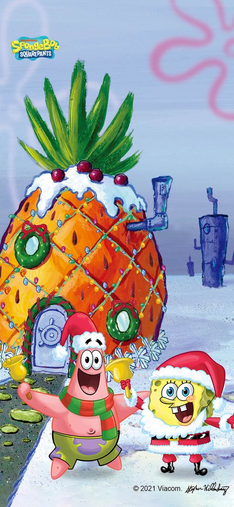 Sponge Bob Christmas Wallpaper, Christmas Cartoon Wallpaper, Sponge Bob Christmas, Spongebob Christmas Wallpaper, Christmas Spongebob, Patrick Drawing, Merry Christmas Disney, Pink Christmas Iphone Wallpaper, Spongebob Iphone Wallpaper