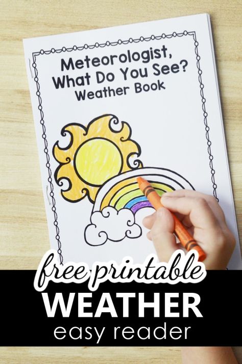 Weather Kindergarten Activities, Weather Crafts Preschool, Emergent Readers Kindergarten, Kindergarten Science Lessons, Preschool Reading Activities, Weather Kindergarten, Weather Lesson Plans, Weather Activities Preschool, Weather Activities For Kids