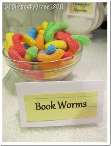 Book Club Party: Cute food ideas here and this Bookworms idea would make a really cute favor idea too The Measure Book Club Ideas, Book Club Treats, Book Club Party Ideas, Book Club Hosting, Book Swap Party, Club Party Ideas, Book Club Ideas Hosting, Book Exchange Party, Book Club Snacks