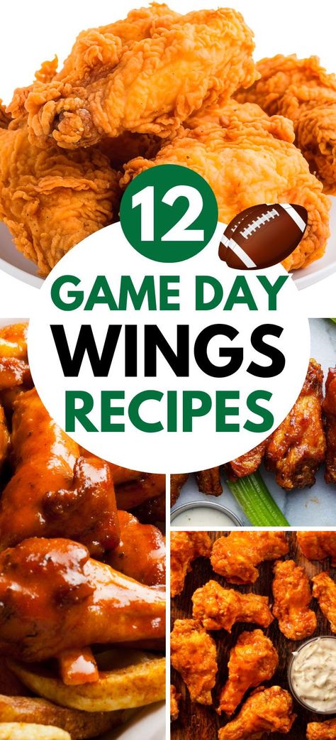 Quick and easy Chicken Wing Recipes you'll ever make! These crispy wings are must for Game Day. Every flavor you can think of from Buffalo, to Honey BBQ, Chili Lime, Honey Sriracha, Garlic Parmesan and more. Perfect for the football season Hot Chicken Wings Recipe, Crispy Buffalo Wings, Bbq Chili, Honey Bbq Wings, Best Chicken Wings, Hot Chicken Wings, Easy Chicken Wing Recipes, Best Chicken Wing Recipe, Easy Chicken Wings