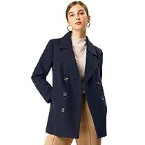 Navy Blue Trench Coat Outfit, Double Breasted Coat Women, Pea Coats Women, Winter Outerwear, Wool Peacoat, Double Breasted Coat, Light Sweater, Pea Coat, Dark Navy Blue