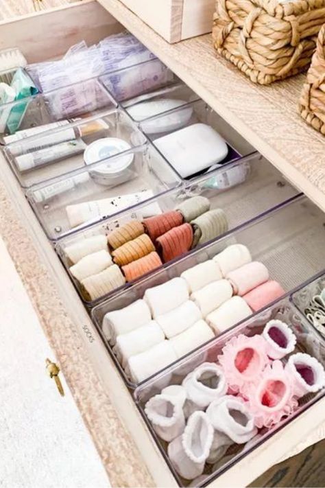 best nursery drawer organizers (1) Dresser Storage Ideas, Baby Drawer Organization, Nursery Drawer Organization, Baby Dresser Organization, Nursery Dresser Organization, Changing Table Organization, Nursery Drawer, Nursery Changing Table, Nursery Closet Organization