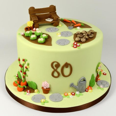 Allotment Cake, Garden Theme Cake, 60th Cake, Birthday Cake For Men, Men Cakes, Farm Birthday Cakes, Cake For Men, Learn Cake Decorating, Fab Cakes