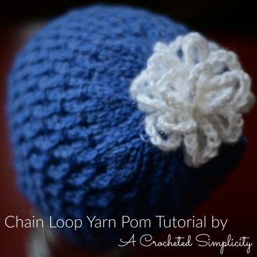 Crochet Pompom, Crochet Headband Tutorial, Crochet Embellishments, Headband Tutorial, How To Make A Pom Pom, Crocheted Hat, Crochet Chain, Crochet Cap, Finger Knitting